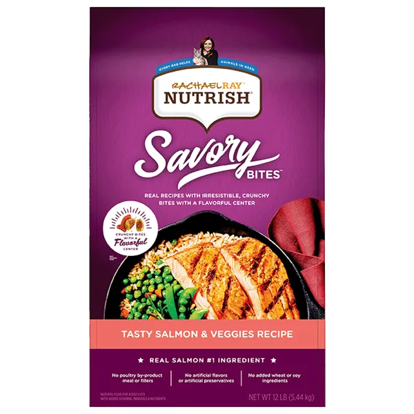Nutrish- Savory Bites Tasty Salmon & Veggies Dry Cat Food