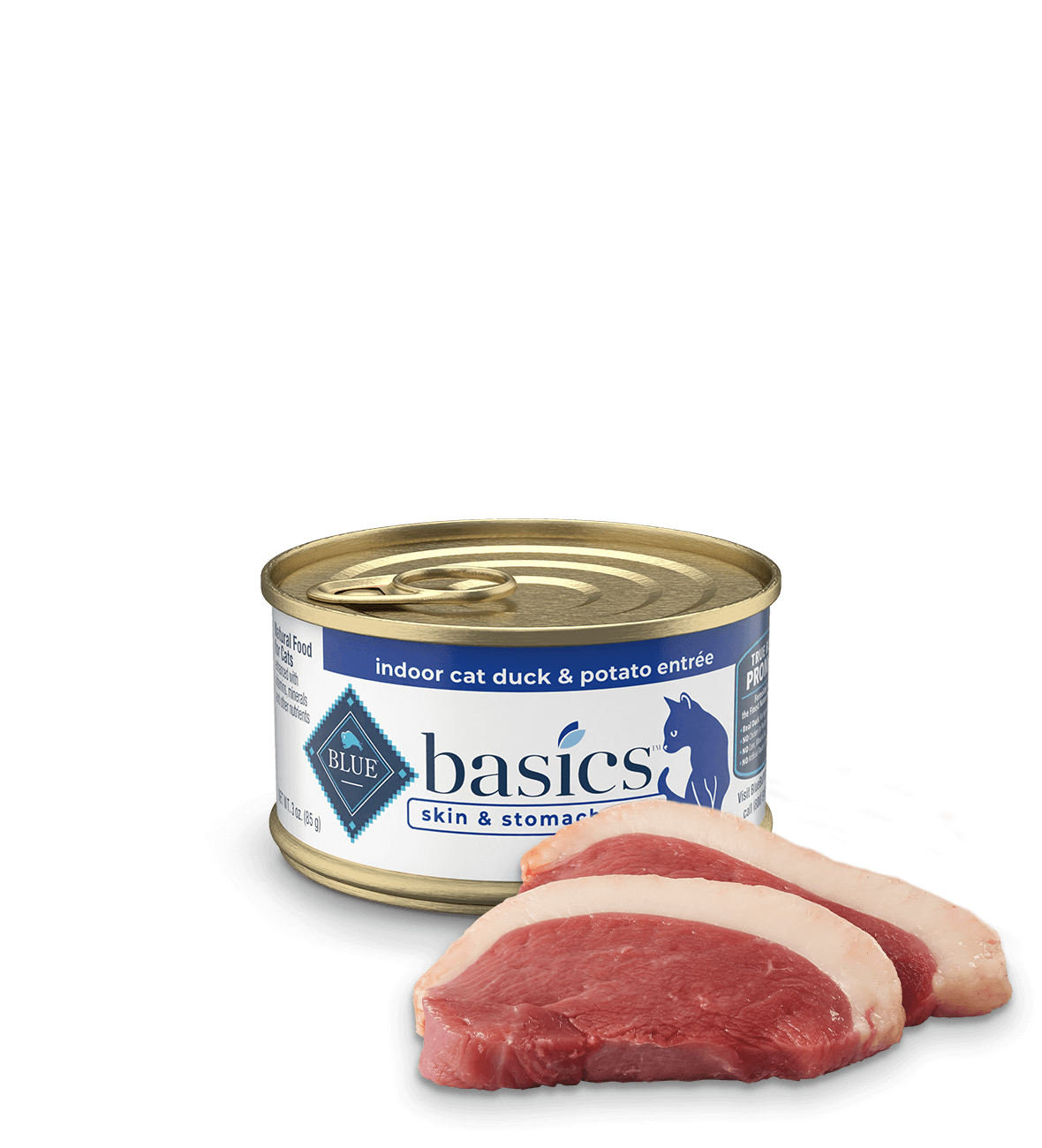 BLUE Basics Wet Cat Food Grain-Free (Indoor) - Duck & Potato