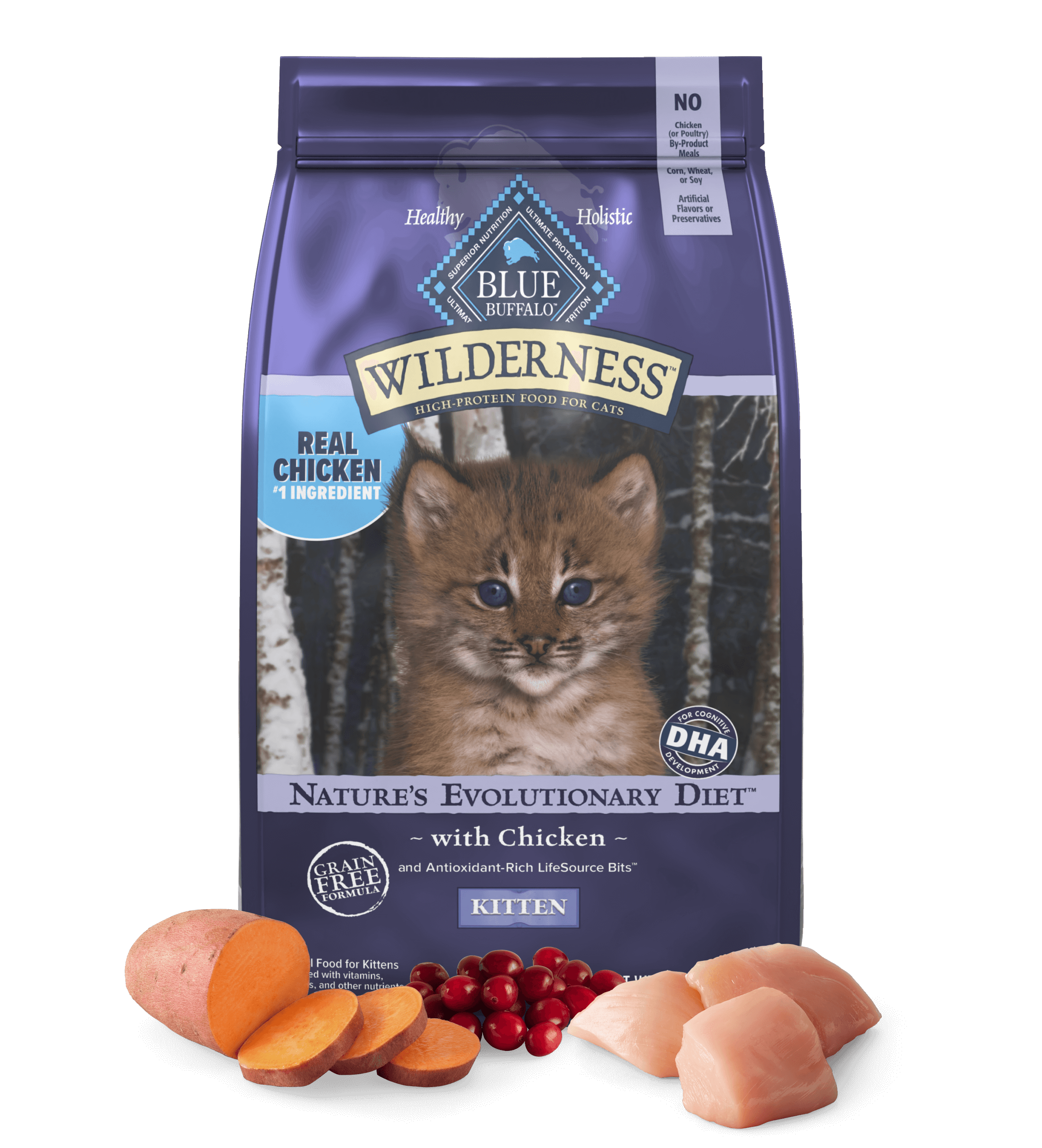 BLUE Wilderness Nature's Evolutionary Diet with Chicken for Kittens Dry Food
