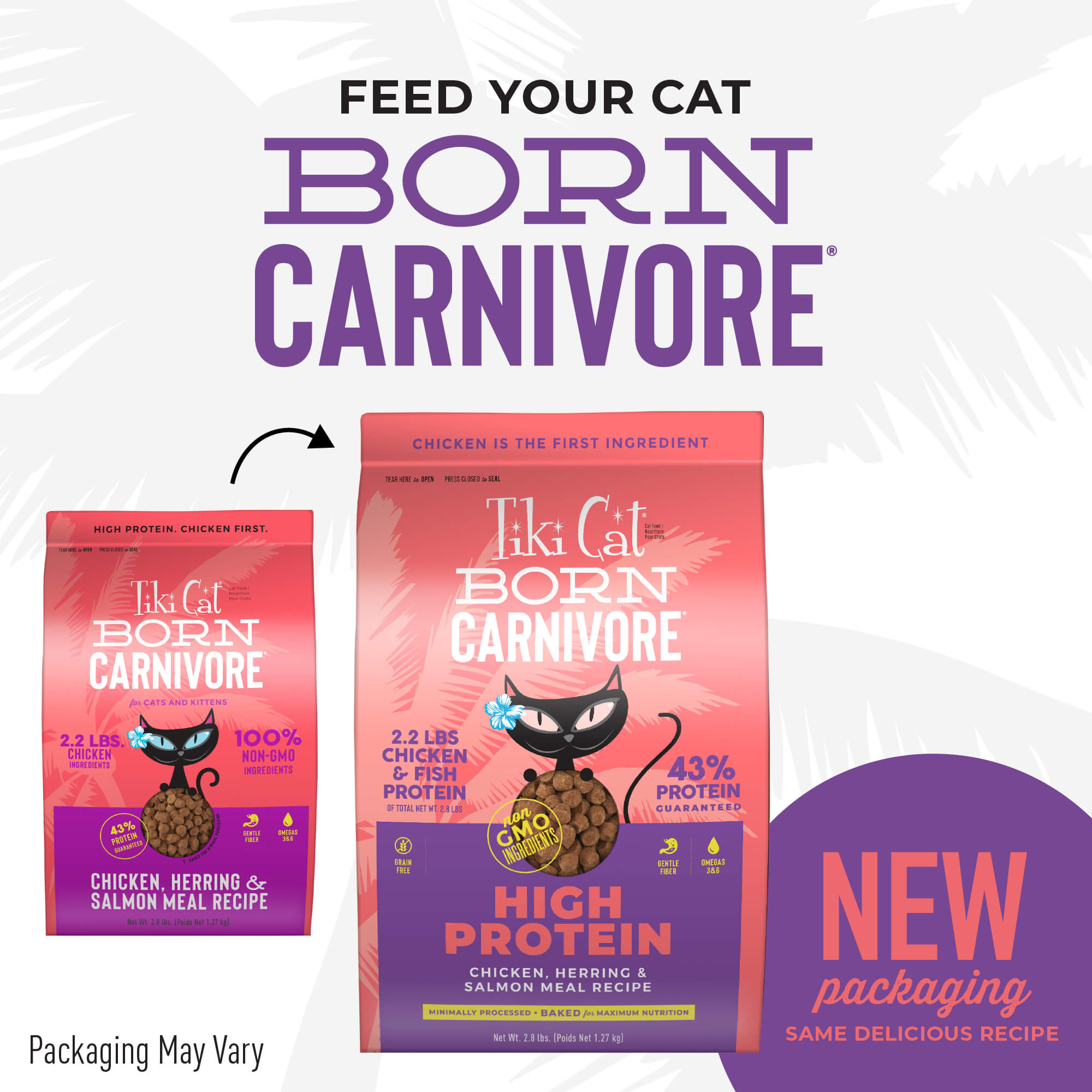 Tiki Cat- Born Carnivore Chicken & Fish Luau