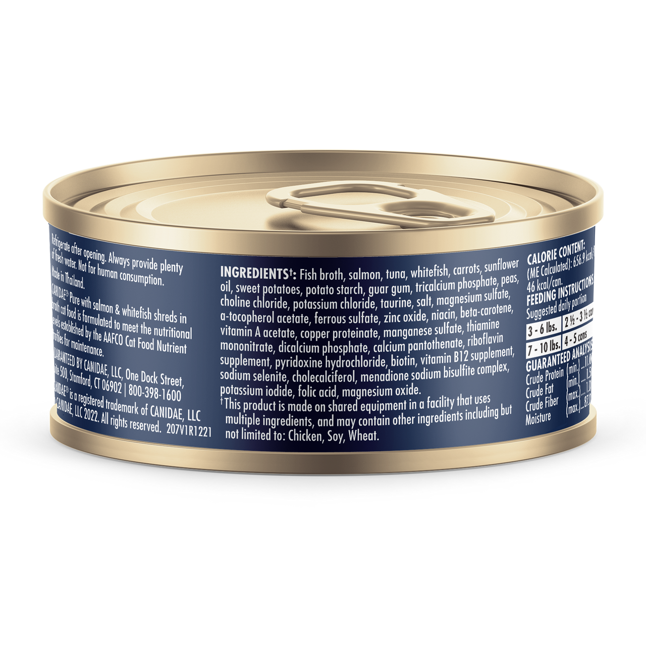PURE Wet Cat Food: Salmon and Whitefish in Broth - Case of 24