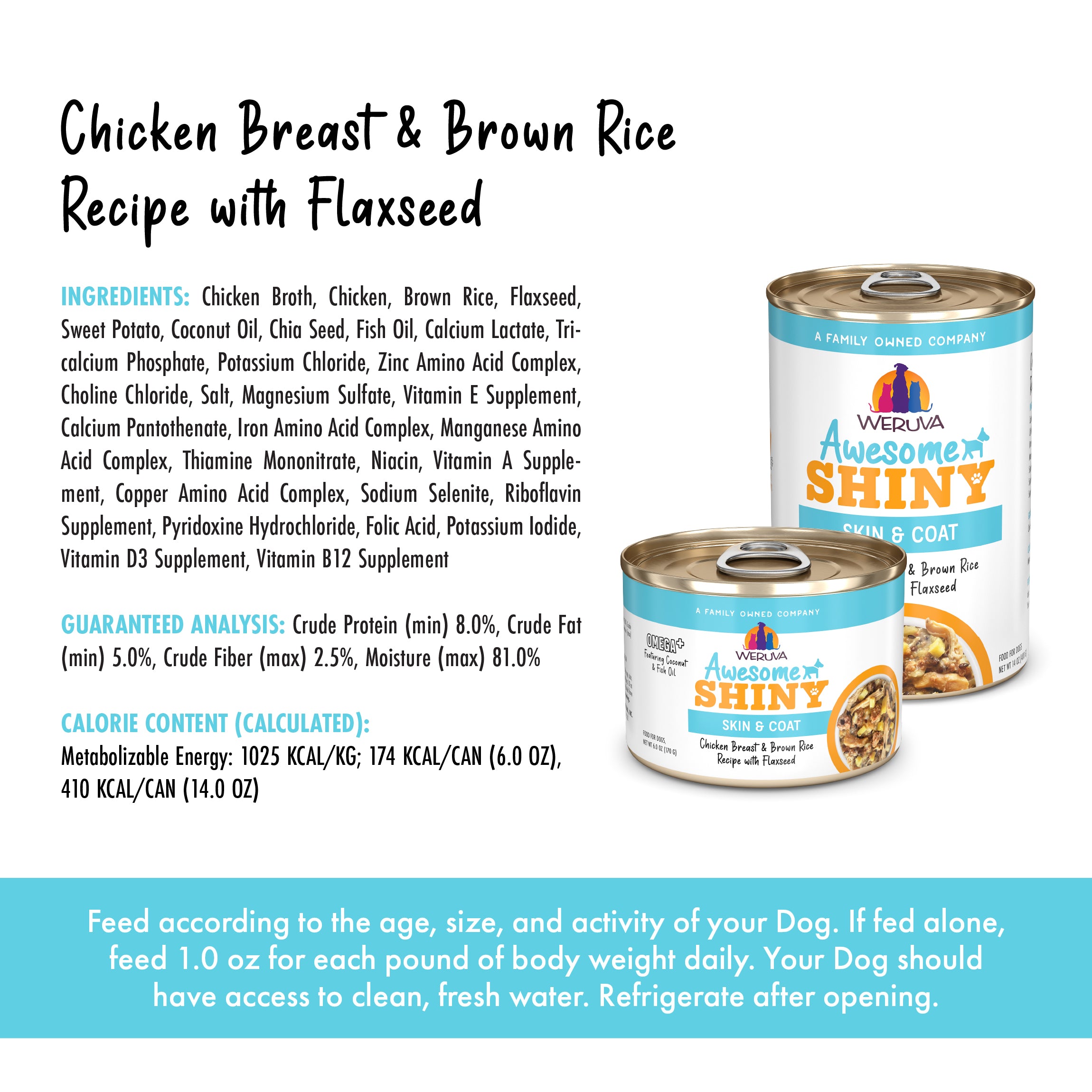 Weruva Awesome Shiny Chicken & Rice Dog Food For Skin & Coat Health