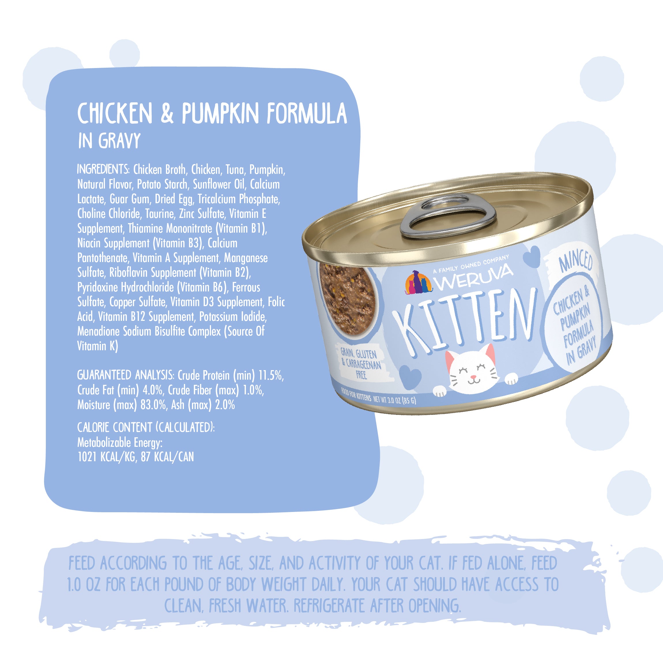 Weruva Kitten Chicken & Pumpkin Formula in Gravy Wet Cat Food