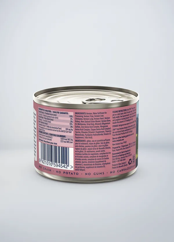 Venison Wet Cat Food Canned
